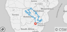  14-day Kruger to the Delta, Chobe &amp; Victoria Falls (Accommodated) - 19 destinations 